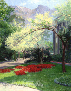 An early California oil painting by John Frost, titled La Habra 
